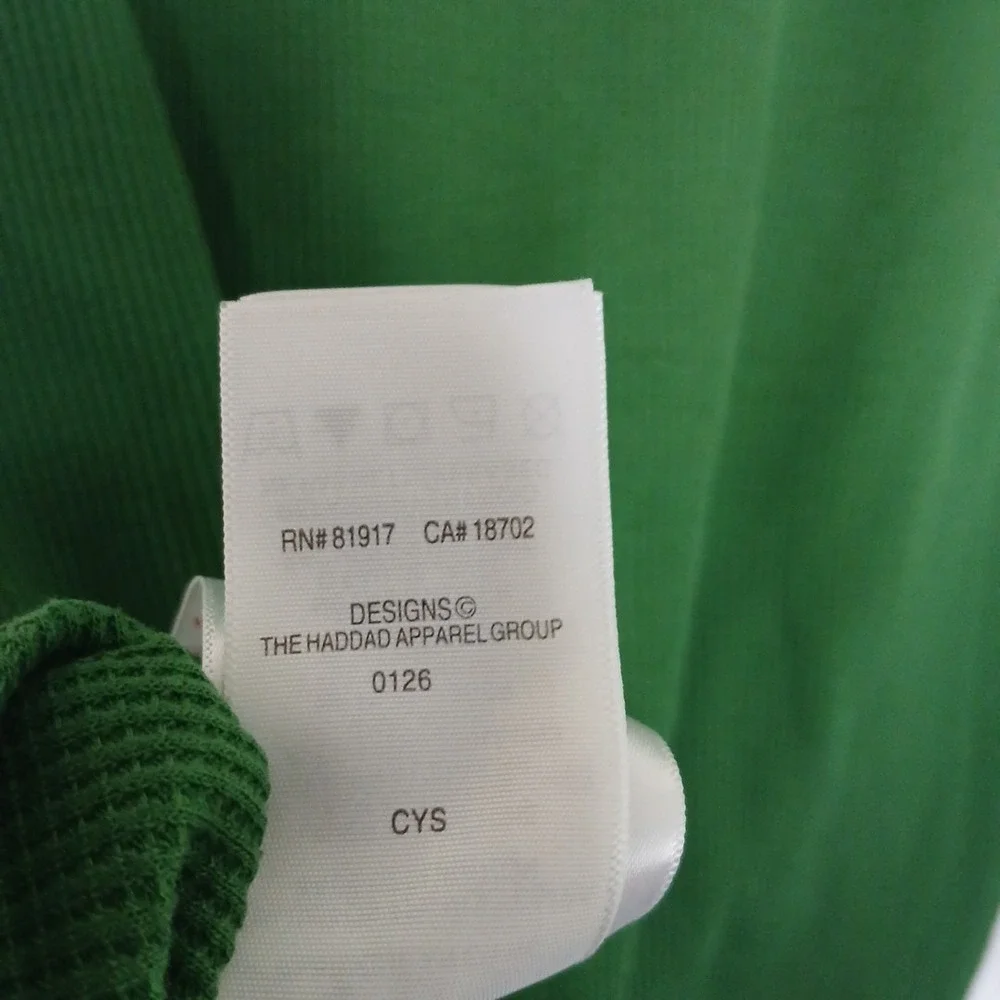 Nike SB Shirt Logo Spell Out Thermal Waffle Knit Youth XL Green Skateboard LS